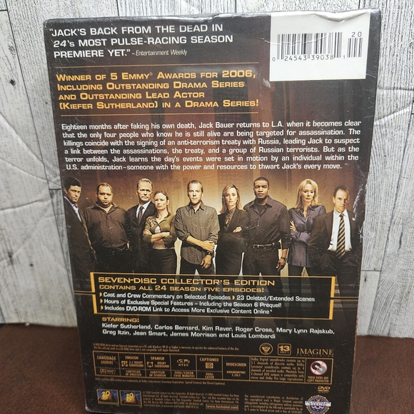 24 DVD Season 5 Kiefer Sutherland 5th Season Seven-Disc Collector's Edition - Picture 5 of 8